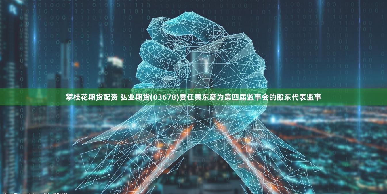 攀枝花期货配资 弘业期货(03678)委任黄东彦为第四届监事会的股东代表监事