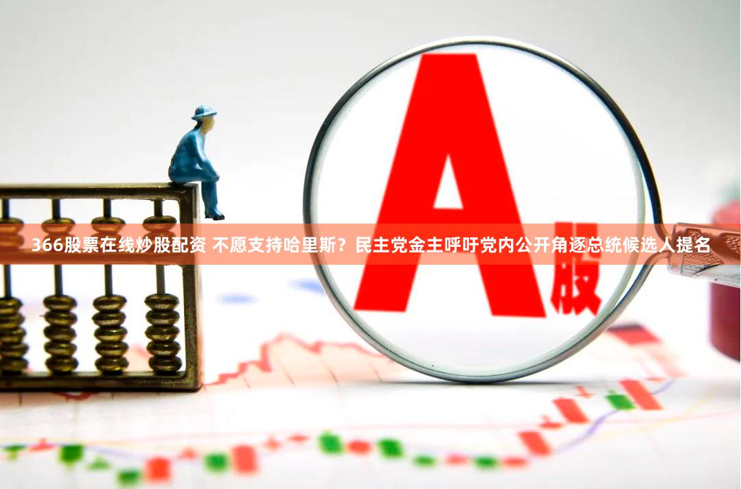 366股票在线炒股配资 不愿支持哈里斯？民主党金主呼吁党内公开角逐总统候选人提名