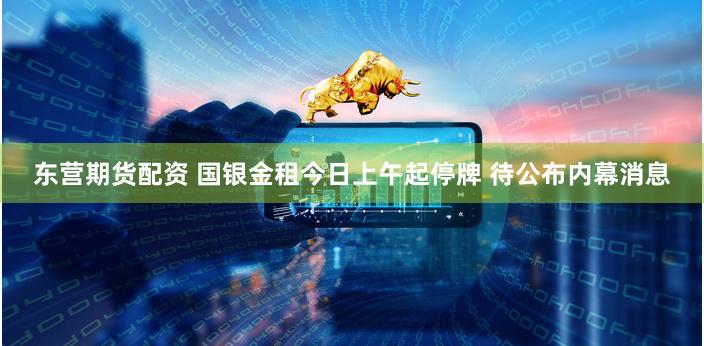 东营期货配资 国银金租今日上午起停牌 待公布内幕消息